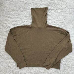 LNA x Revolve Women’s Brown Long Sleeve Turtleneck Sweater Size Small